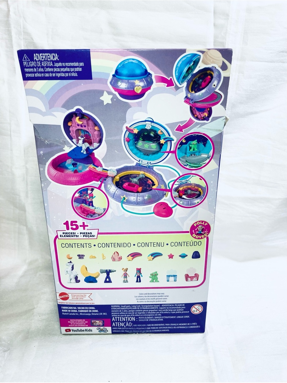 Polly Pocket Space Compact Playset Mattel 15+ Pieces New In Box - Picture 5 of 6
